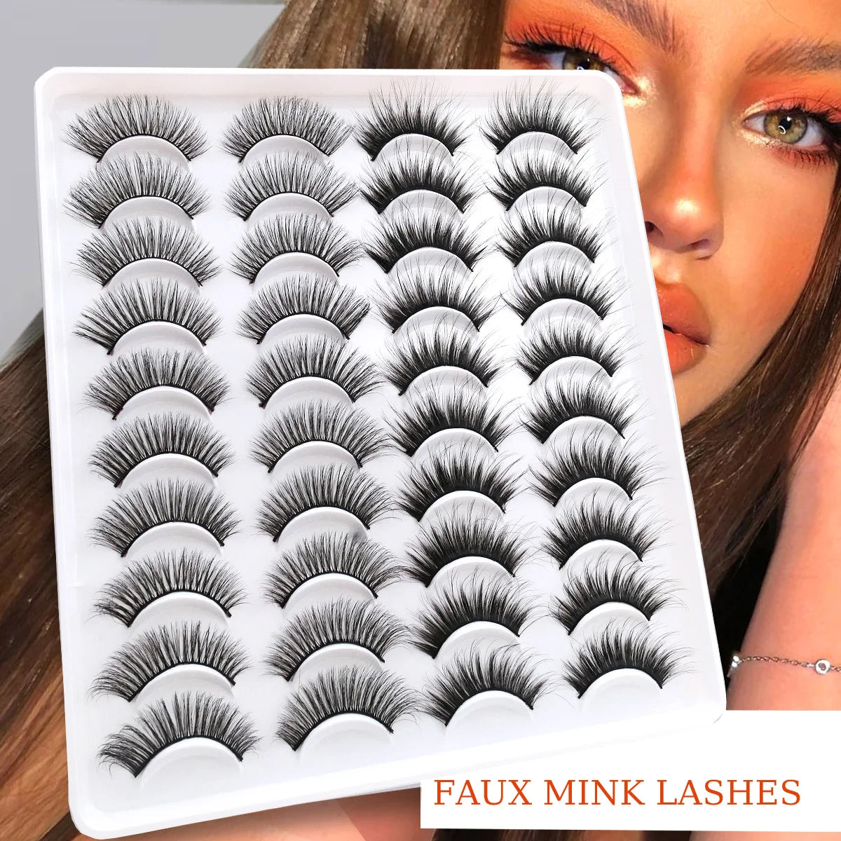 Natural Thick False Eyelashes Makeup Eyelash Extension Tool