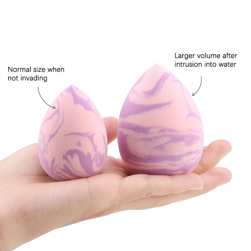 Wholesale Makeup Sponge Marbling Water-drop Shape Foundation Concealer Sponge Mix Powder Cosmetic Puff Make Up Blender