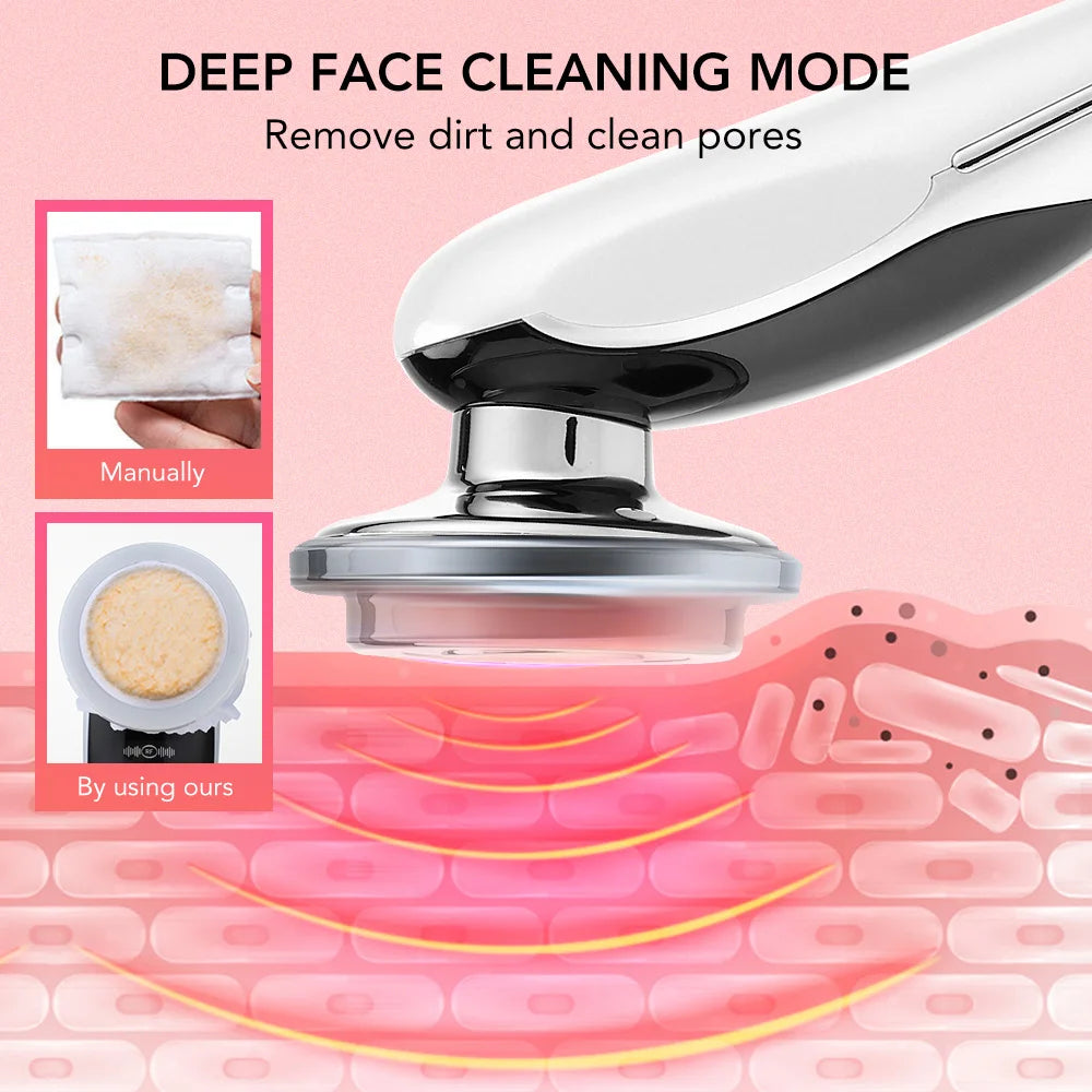 7 in 1 Face Lifting Device EMS RF Microcurrent Skin Rejuvenation Facial Massager