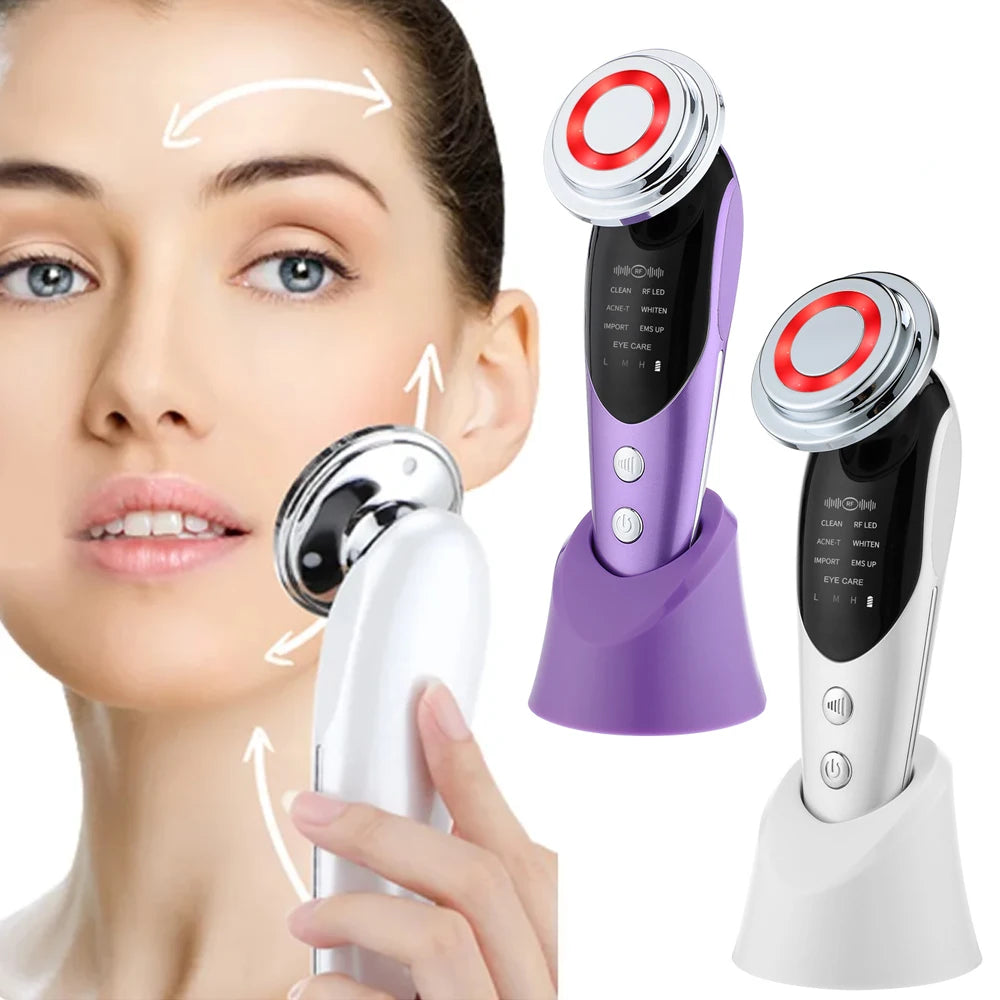 7 in 1 Face Lifting Device EMS RF Microcurrent Skin Rejuvenation Facial Massager